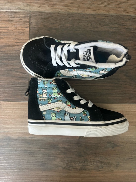Vans Other - Vans Kids High-Top Sneakers - Black and Light Blue Llama Print